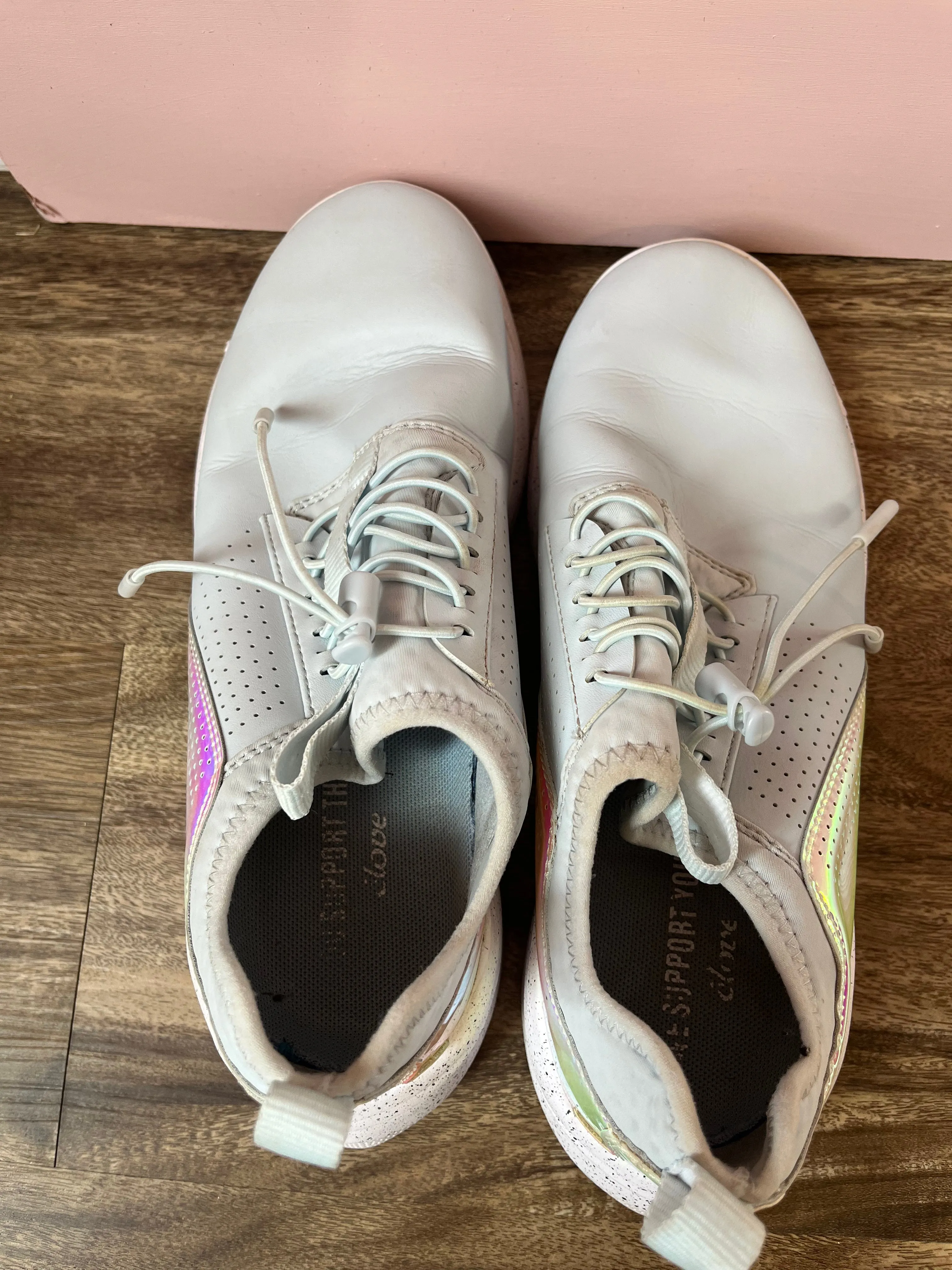 7.5 Clove Light Blue Holographic Limited Edition Nursing Tennis Shoe Sneaker