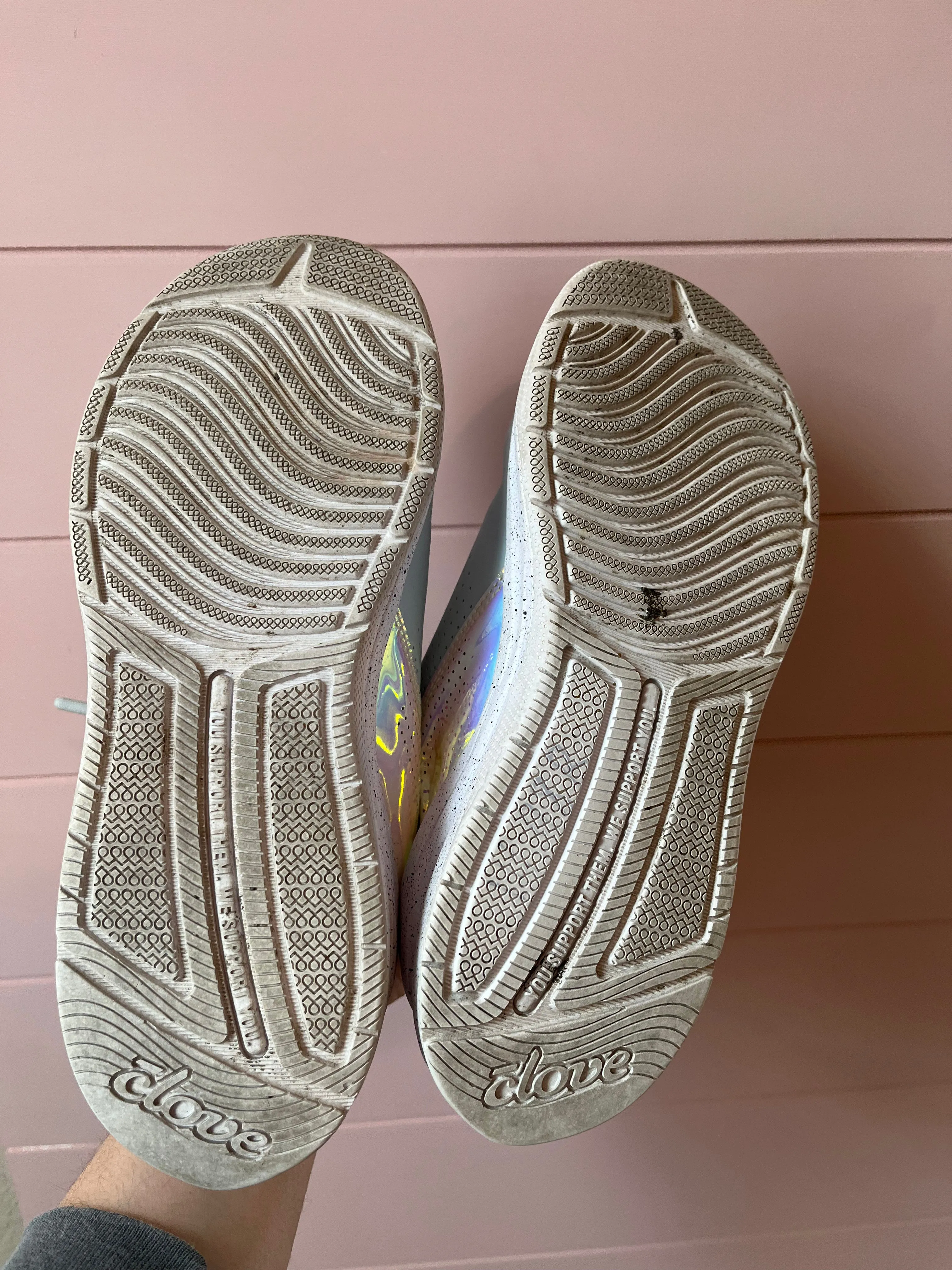7.5 Clove Light Blue Holographic Limited Edition Nursing Tennis Shoe Sneaker