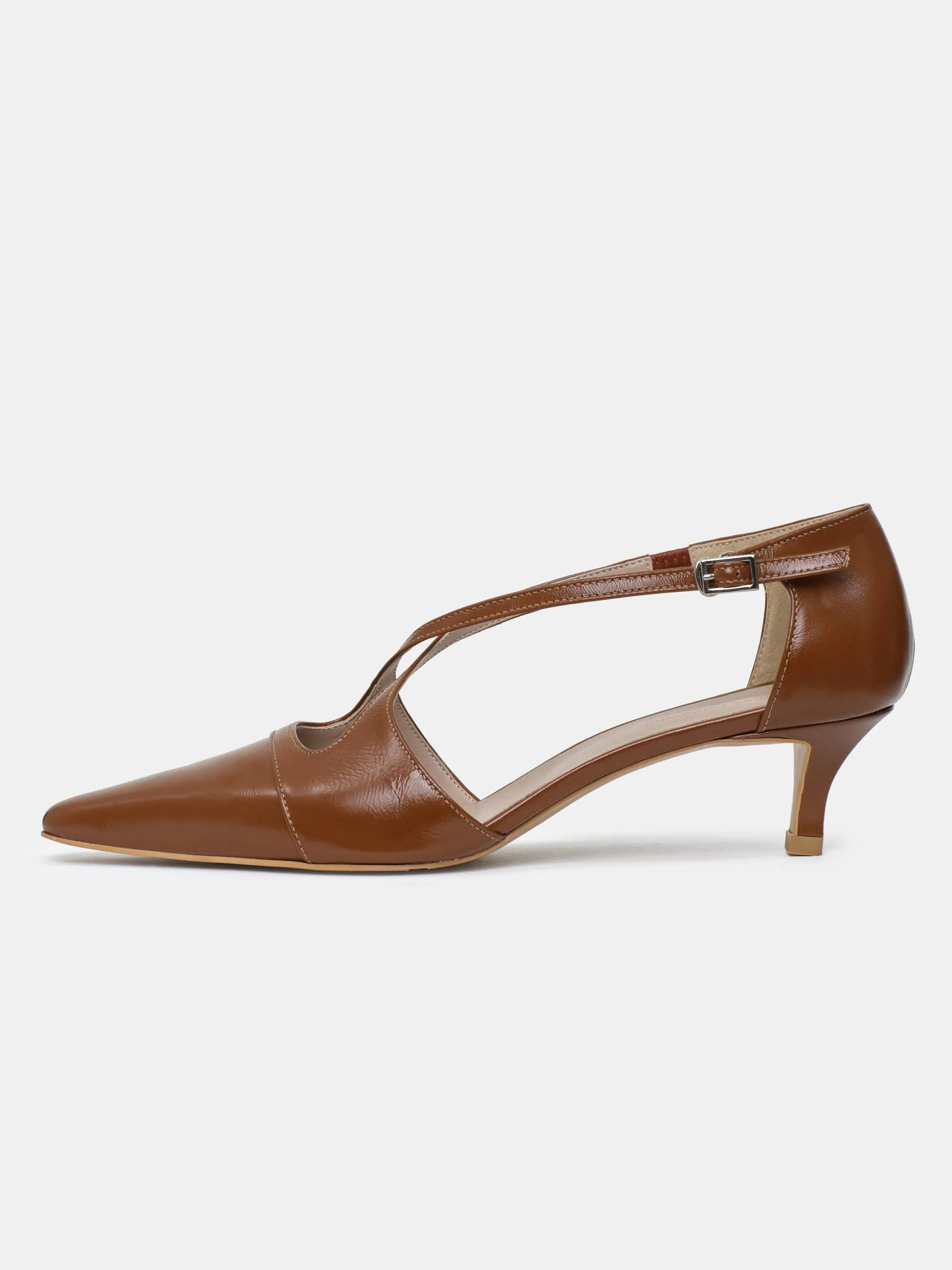 Bugur 80's Criss-Cross Pumps, Latte