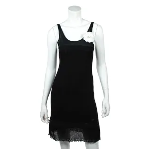 Chanel Black Camellia Sleeveless Dress Size S | FR 38