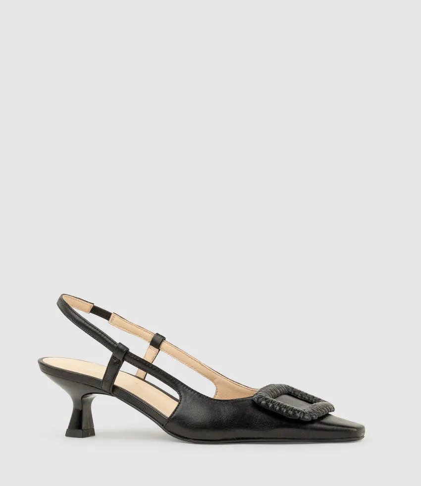 DEMETER60 Slingback with Ornament in Black