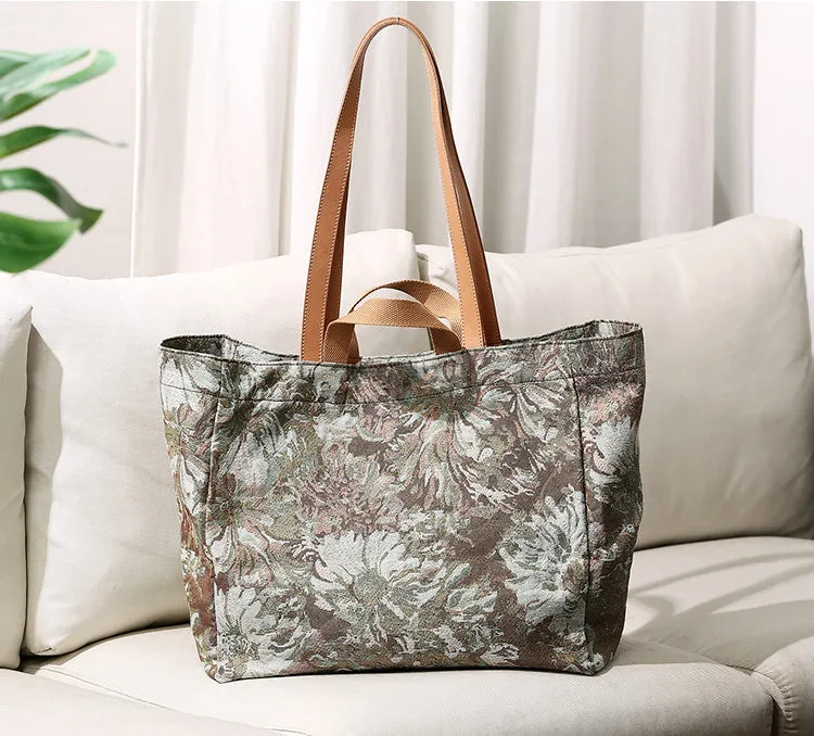 Ethnic Style Womens Stylish Canvas Handbag Canvas Shopping Bags