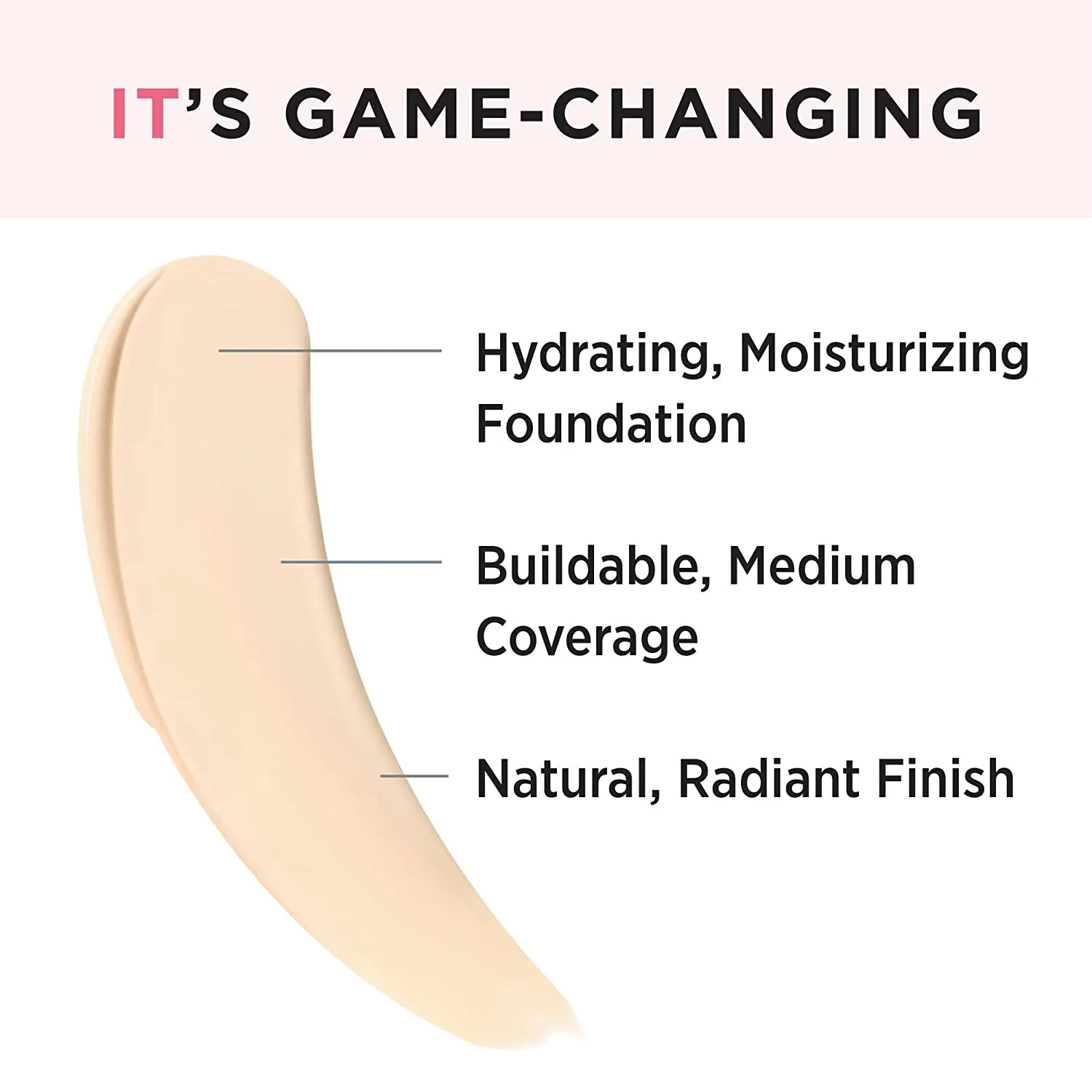IT Cosmetics Your Skin But Better Foundation   Skincare, Fair Warm 10 - Hydrating Coverage - Minimizes Pores & Imperfections, Natural Radiant Finish - With Hyaluronic Acid - 1.0 fl oz