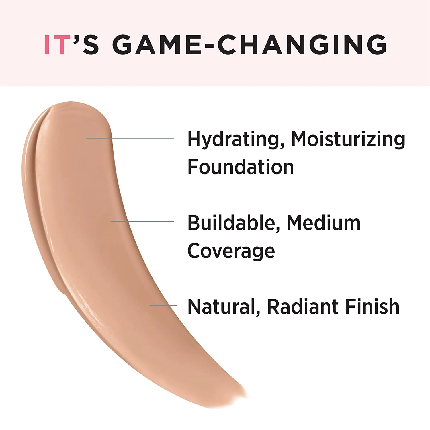 IT Cosmetics Your Skin But Better Foundation   Skincare, Medium Cool 36 - Hydrating Coverage - Minimizes Pores & Imperfections, Natural Radiant Finish - With Hyaluronic Acid - 1.0 fl oz