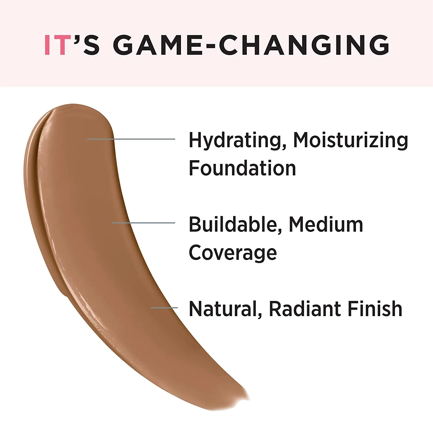 IT Cosmetics Your Skin But Better Foundation   Skincare, Rich Neutral 51.25 - Hydrating Coverage - Minimizes Pores & Imperfections, Natural Radiant Finish - With Hyaluronic Acid - 1.0 fl oz