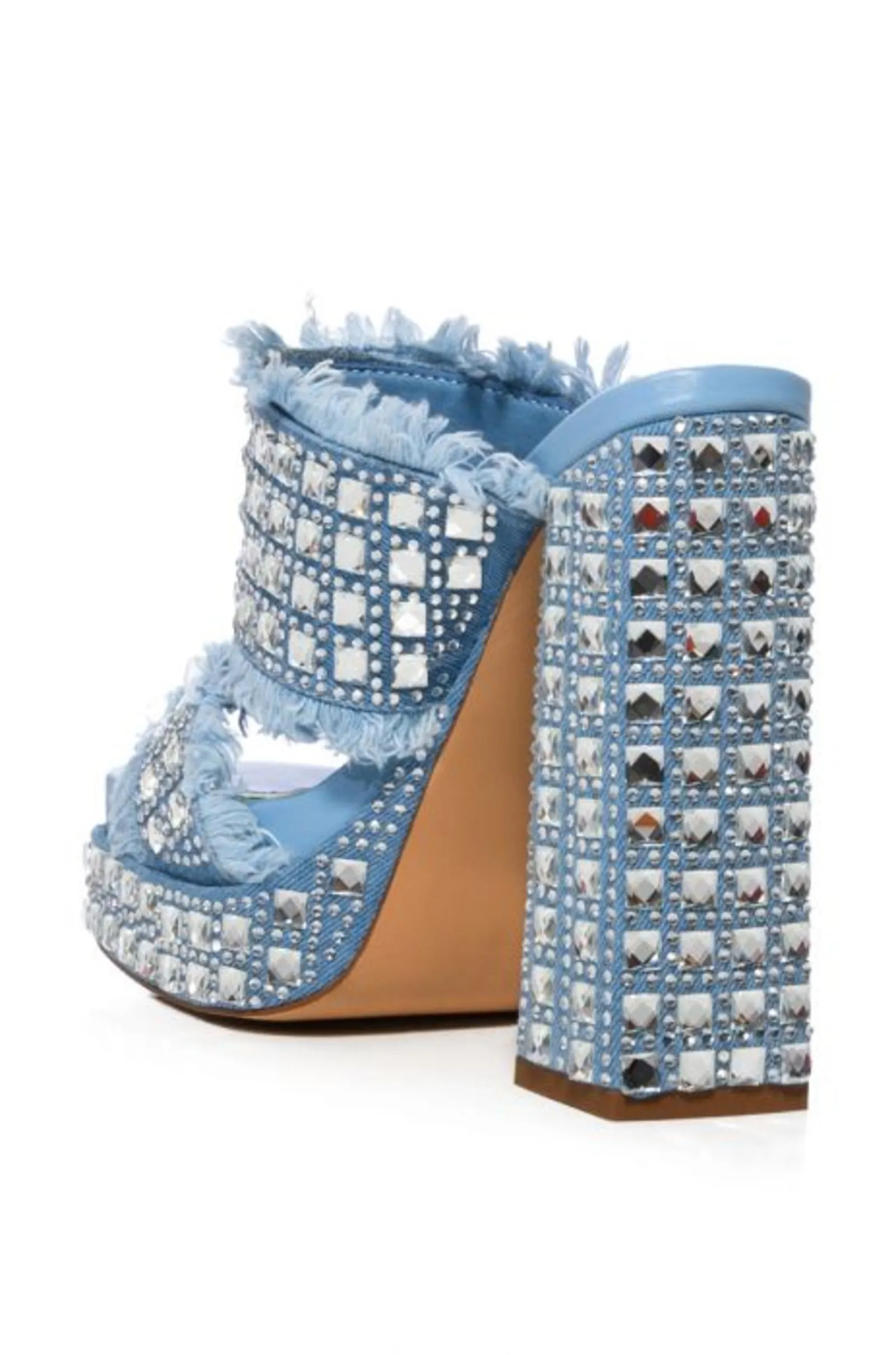 KOHANA-DENIM PLATFORM HEELED SANDAL