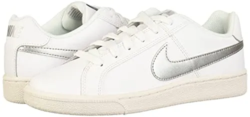 Nike Women's WMNS Court Royale White/Metallic Silver Tennis Shoes-3 UK (36 EU) (5.5 US) (749867-100)