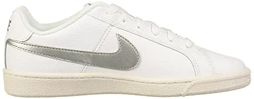 Nike Women's WMNS Court Royale White/Metallic Silver Tennis Shoes-3 UK (36 EU) (5.5 US) (749867-100)