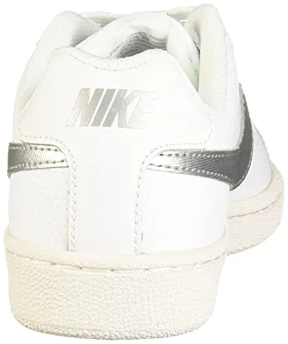 Nike Women's WMNS Court Royale White/Metallic Silver Tennis Shoes-3 UK (36 EU) (5.5 US) (749867-100)