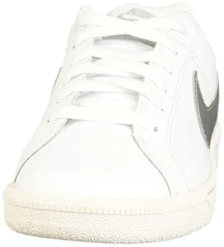 Nike Women's WMNS Court Royale White/Metallic Silver Tennis Shoes-3 UK (36 EU) (5.5 US) (749867-100)