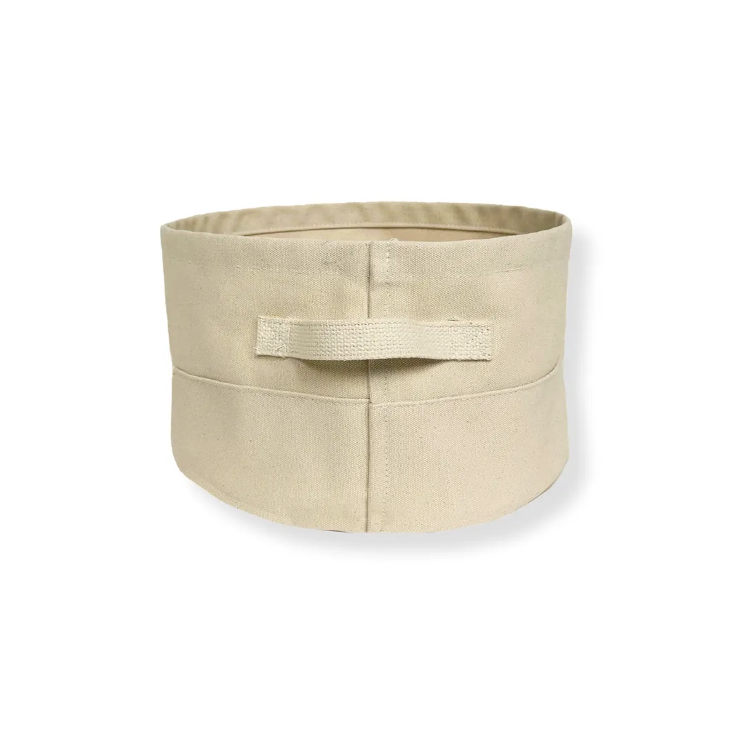 Small Round Canvas Storage Bin