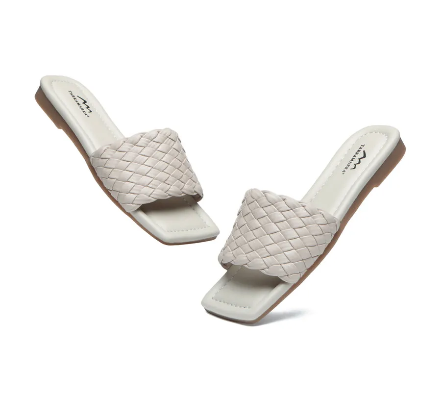 TARRAMARRA Open Toe Woven Flat Sandals Women Taunia