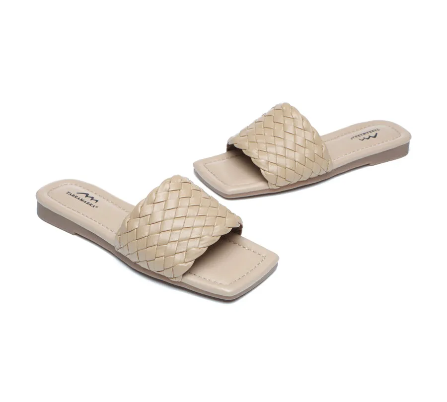 TARRAMARRA Open Toe Woven Flat Sandals Women Taunia