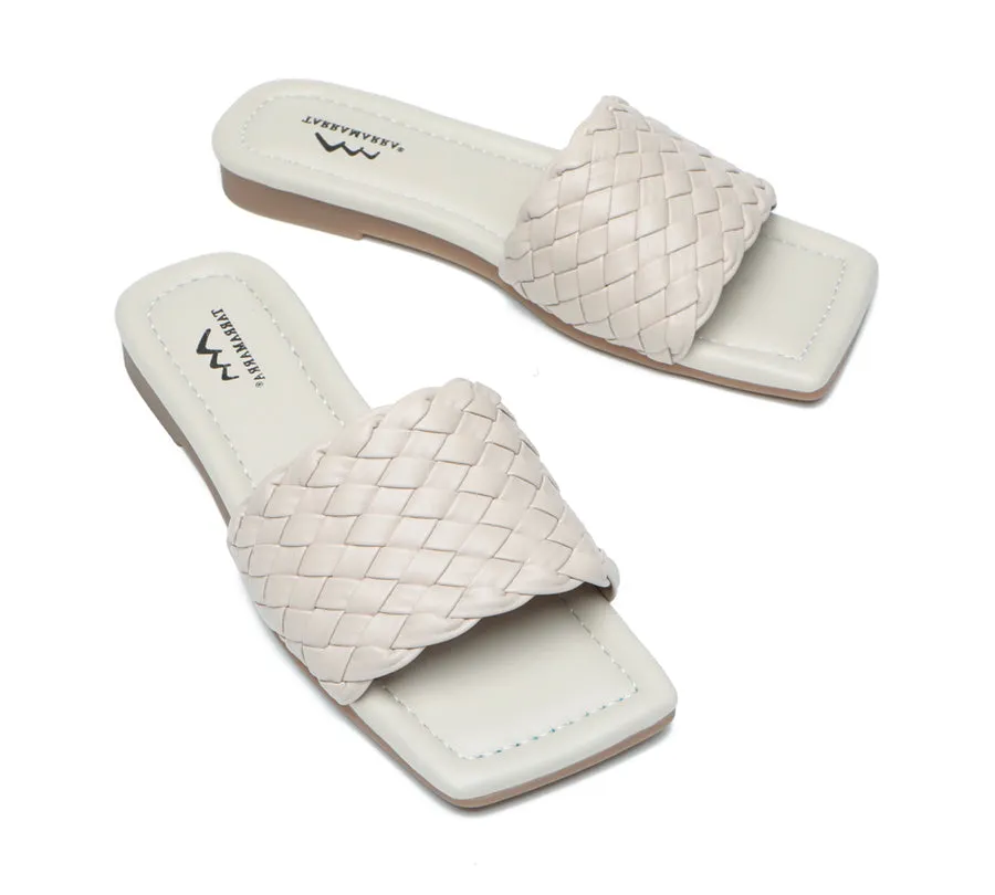 TARRAMARRA Open Toe Woven Flat Sandals Women Taunia
