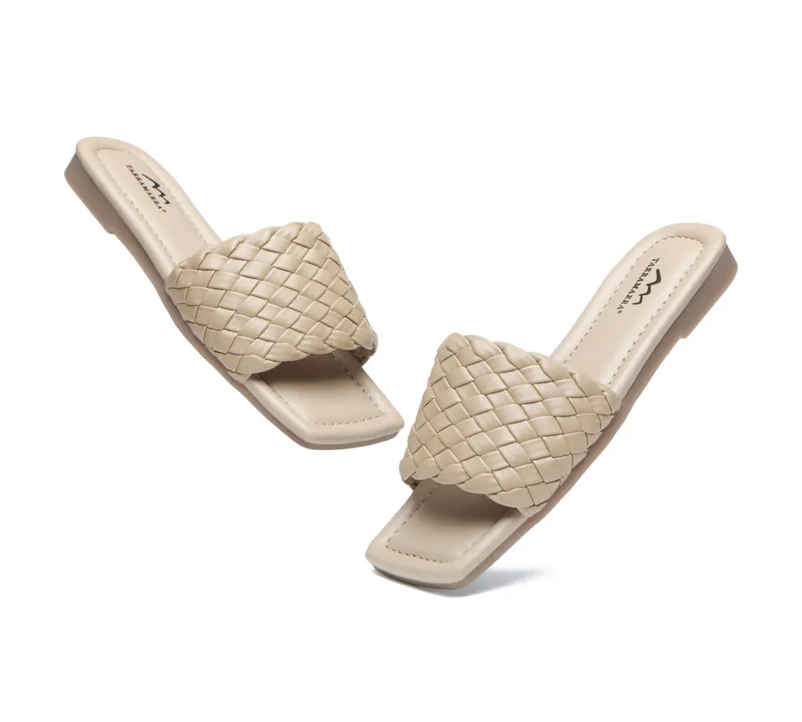 TARRAMARRA Open Toe Woven Flat Sandals Women Taunia