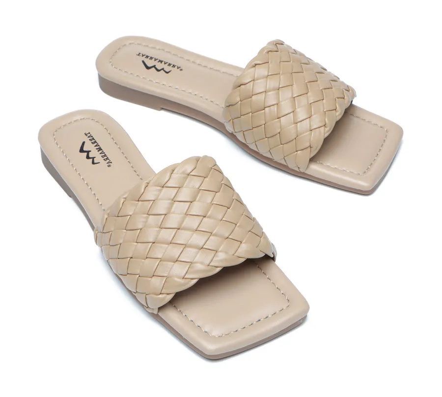 TARRAMARRA Open Toe Woven Flat Sandals Women Taunia